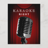 Budget Stage Karaoke Night Party Invitation