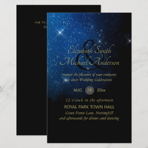 Papier BUDGET Starry Night Marine Gold A9 Mariage Invite