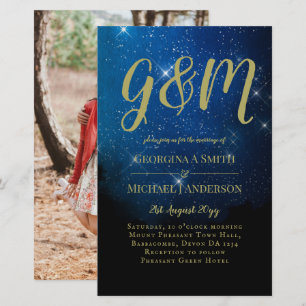 Papier BUDGET Starry Night Marine Gold A9 Mariage Invite