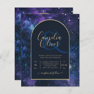 Papier BUDGET Starry Nuit violet bleu mariage INVITE