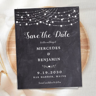 Papier Budget String Lights Slate Wedding Enregistrer La 