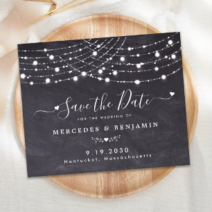 Papier Budget String Lumières Mariage Enregistrer La Date
