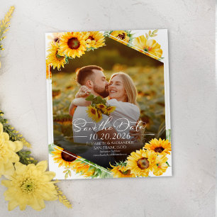Papier Budget Sunflower Automne photo Mariage Enregistrer