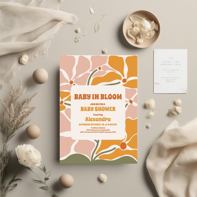 Papier Budget Super Hippie Hippie Baby shower Floral (Créateur téléchargé)