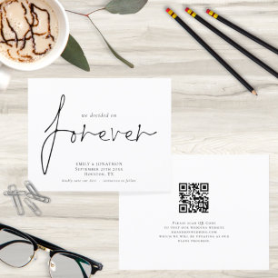 Papier Budget sur Forever QR Code Enregistrer la date