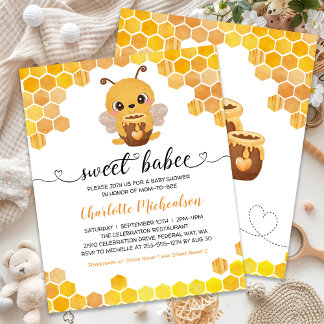 Papier BUDGET Swee Bee Baby shower Invitation neutre