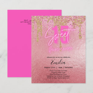 Papier Budget Sweet 15 Pink Parties scintillant Foil Quin