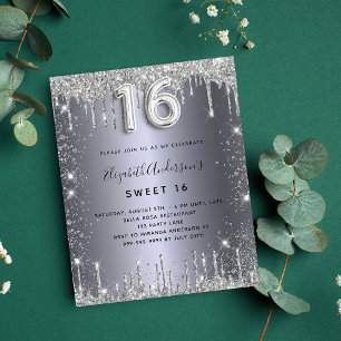 Papier Budget Sweet 16 anniversaire parties scintillant a