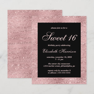 Papier Budget Sweet 16 Elégant Rose Gold fête d'anniversa