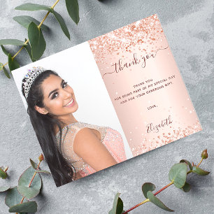 Papier Budget Sweet 16 rose blush photo merci