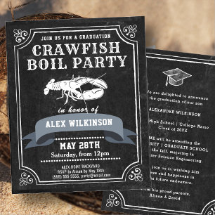 Papier BUDGET Tableau de bord GRAD Crawfish Invitation à