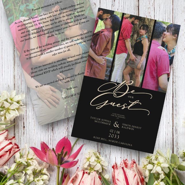 Papier Budget tendance Moderne 4 Mariage Collage Photos (Créateur téléchargé)