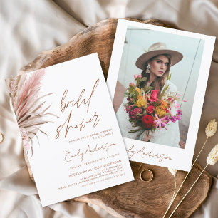 Papier Budget Terracotta Boho Pampas Fête des mariées en 