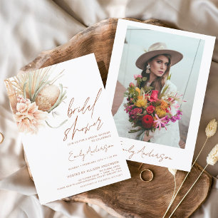 Papier Budget Terracotta Boho Pampas Fête des mariées en 