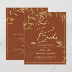 Papier Budget Terracotta OR Nuestra Boda Mariage espagnol
