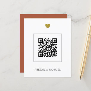 Papier Budget Terracotta QR Code Tout en un Mariage