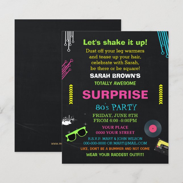 Papier Budget Totalement génial Invitation de fête des an (Devant / Derrière)