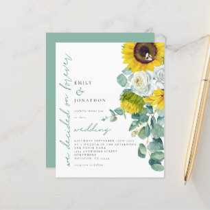Papier Budget Tournesol Décidé sur l'invitation de mariag
