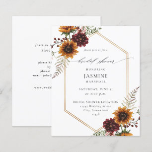 Papier Budget Tournesol & Fête des mariées Florale Fleur 