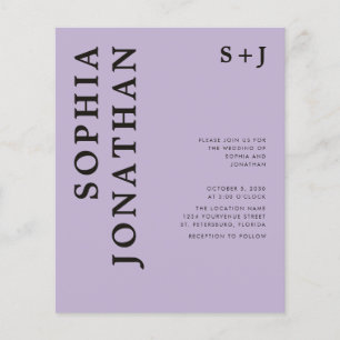 Papier Budget Tout en un Audacieux Typographie Mariage In