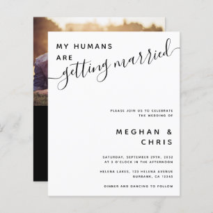 Papier Budget tout en un code QR Faire-part de mariage