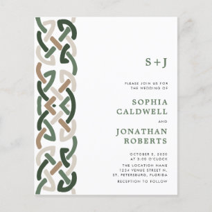 Papier Budget Tout en un noeud celtique Motif Mariage Inv
