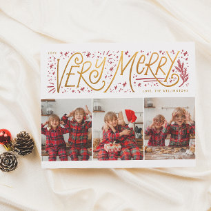 Papier Budget Très Joyeux Lettres main 3 Photo Noël