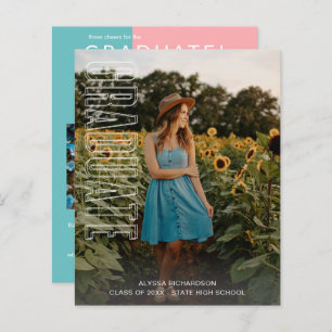 Papier Budget Trois photo Type de plaisir Faire-part dipl