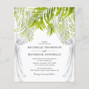 Papier Budget Tropical Beach Wedding Invitation