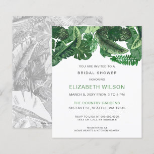 Papier Budget Tropical Green Invitation à la douche nupti
