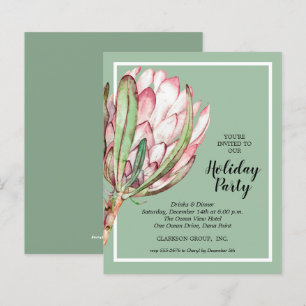 Papier Budget Tropical Protea Invitations de Noël