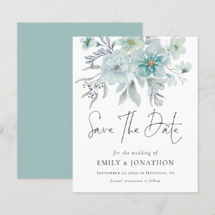 Papier Budget Turquoise Florales Blanches Mariage Enregis