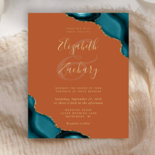 Papier Budget Turquoise Gold Agners Corners Rust Mariage