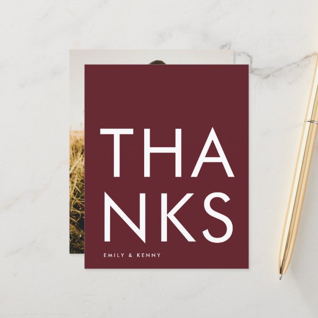 Papier Budget Ultra Moderne Grand Monogramme Bourgogne Ma (Devant/Arrière en situation)