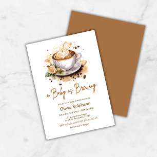 Papier Budget Un bébé brasse du café Baby shower Invitati