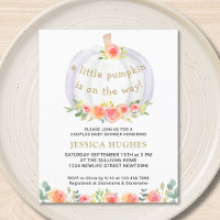 Budget Un Invitation Baby shower Un Peu Citrouille