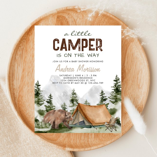 Papier Budget Un Petit Camper Ours Bébé Garçon Douche (Créateur téléchargé)