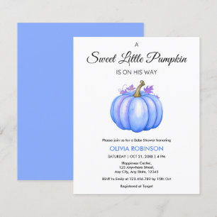 Papier Budget Un Petit Citrouille Baby shower Invitation 
