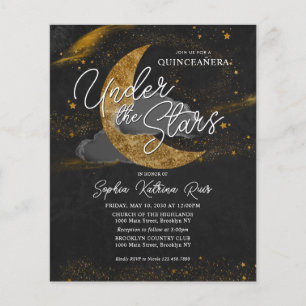 Papier Budget Under the Stars Gold Moon Glam Quinceanera