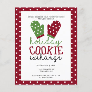 Papier Budget Vacances Cookie Exchange Party Oven Mitts
