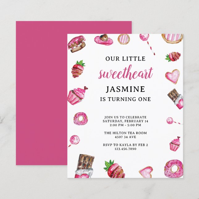 Papier Budget Valentine Little Chéri Anniversaire (Devant / Derrière)