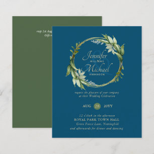 Papier BUDGET Verdure couronne Faire-part de mariage mode