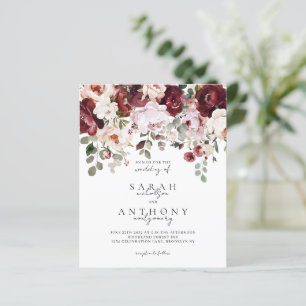 Papier BUDGET Vin de Cerise & Mariage Floral Humeur Blush