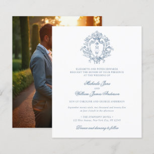 Papier Budget Vintage Crest Faire-part de mariage