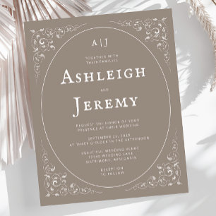 Papier Budget Vintage Foliage - Mariage Taupe