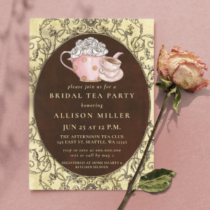Papier Budget Vintage Tea Party Nuptiale Douche invitatio