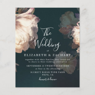 Papier Budget Vintage vert blanc blanc Mariage