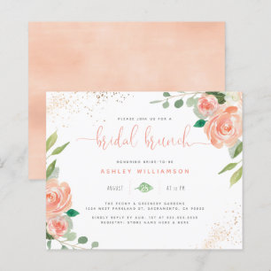 Papier Budget Watercolor Peonies Eucalyptus Bridal Brunch