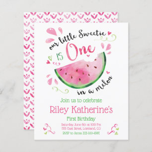 Papier Budget Watermelon Premier anniversaire Invitation