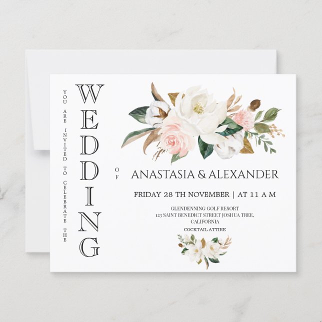 Papier Budget Wedding invitations  (Devant)